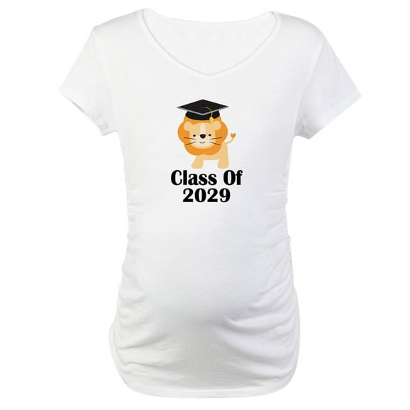 CafePress - Class Of 2029 Graduate (Lion) Maternity T Shirt - Cotton Maternity T-shirt, Cute & Funny Pregnancy Tee
