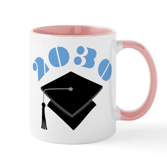 CafePress - Class Of 2030 Graduation Gift Mugs - 11 oz Ceramic Mug - Novelty Coffee Tea Cup