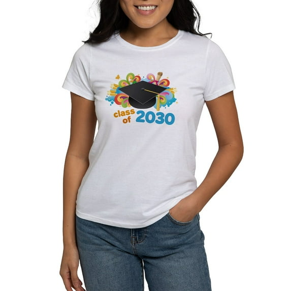 CafePress - Class Of 2030 Graduation Party Women's T Shirt - Women's Classic T-Shirt