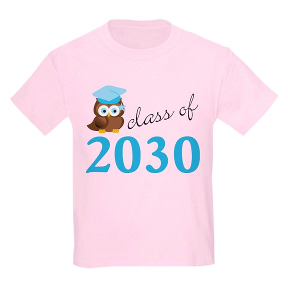 CafePress - Class Of 2030 Owl Graduation Gift T Shirt - Light T-Shirt Kids XS-XL