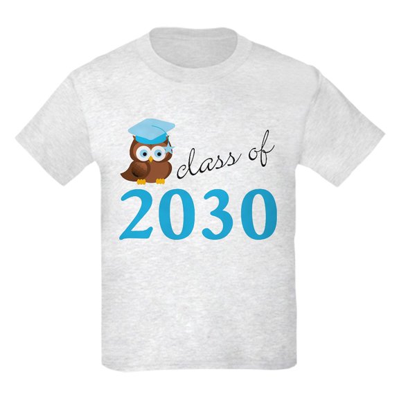 CafePress - Class Of 2030 Owl Graduation Gift T Shirt - Light T-Shirt Kids XS-XL