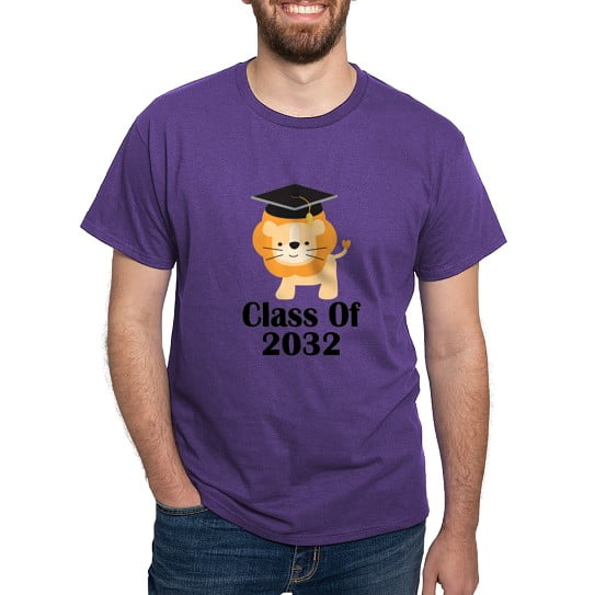 CafePress - Class Of 2032 Graduate (Lion) T Shirt - Men's Classic Cotton T-Shirts