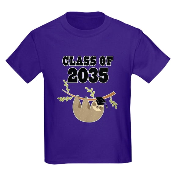 CafePress - Class Of 2035 Graduate Sloth T Shirt - Dark T-Shirt Kids XS-XL