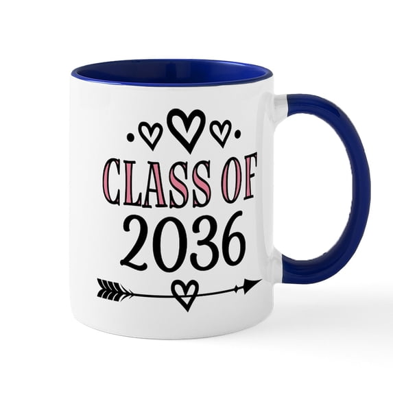CafePress - Class Of 2036 Graduate Mugs - 11 oz Ceramic Mug - Novelty Coffee Tea Cup