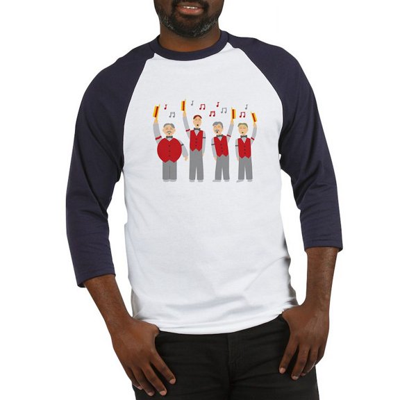 CafePress - Classic Barbershop Quartet Baseball Jersey - Cotton Baseball Jersey, 3/4 Raglan Sleeve Shirt