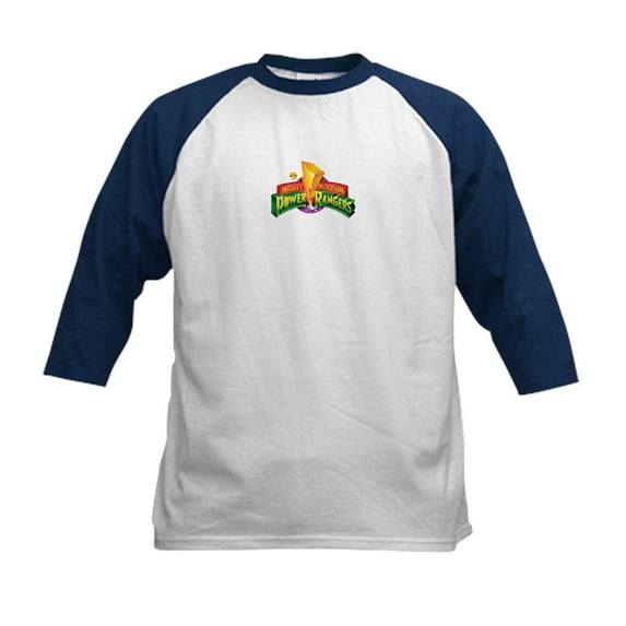 CafePress - Classic Power Rangers Logo Kids Baseball T Shirt - Kids Cotton Baseball Jersey, 3/4 Sleeve Shirt