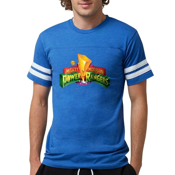 CafePress - Classic Power Rangers Logo Men's Football T Shirt - Mens Football Shirt