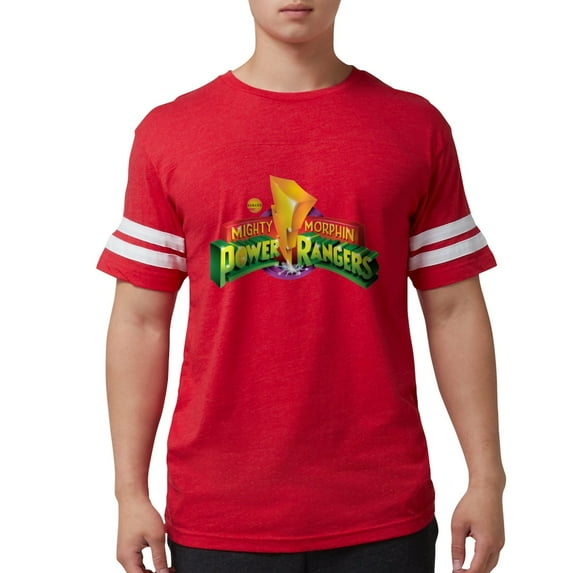 CafePress - Classic Power Rangers Logo Men's Football T Shirt - Mens Football Shirt