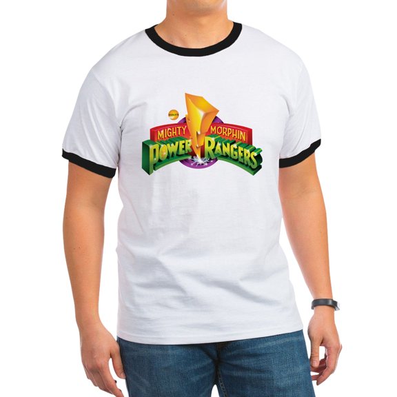 CafePress - Classic Power Rangers Logo Men's Ringer T Shirt - 100% Cotton Ringed T-Shirt