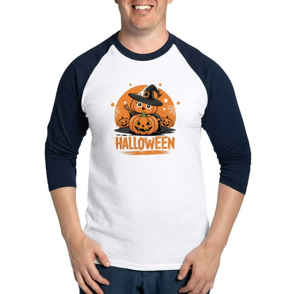 CafePress - Classic Pumpkin Spookiness - Cotton Baseball Jersey, 3/4 Raglan Sleeve Shirt