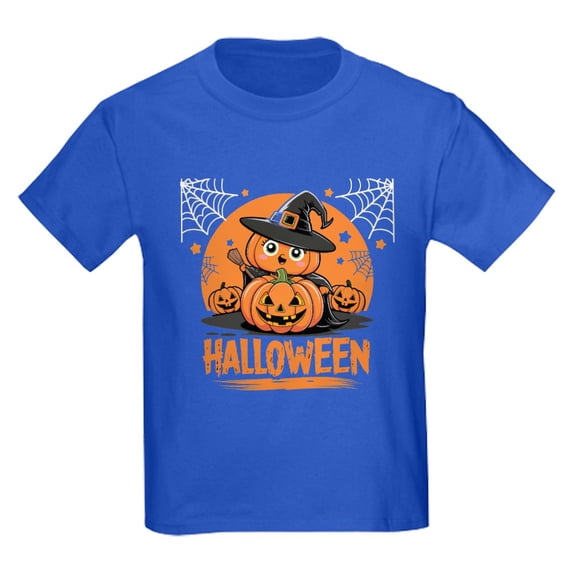 CafePress - Classic Pumpkin Spookiness Kids T Shirt - Dark T-Shirt Kids XS-XL