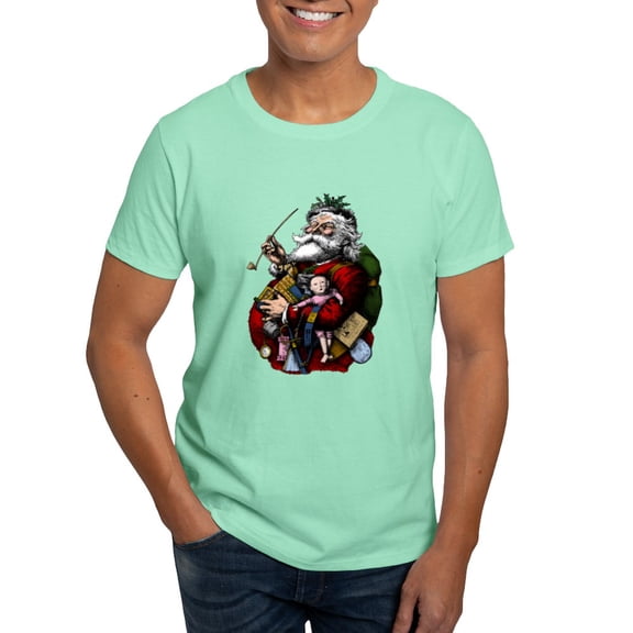 CafePress - Classic Santa T Shirt - Men's Classic Graphic Cotton T-Shirt