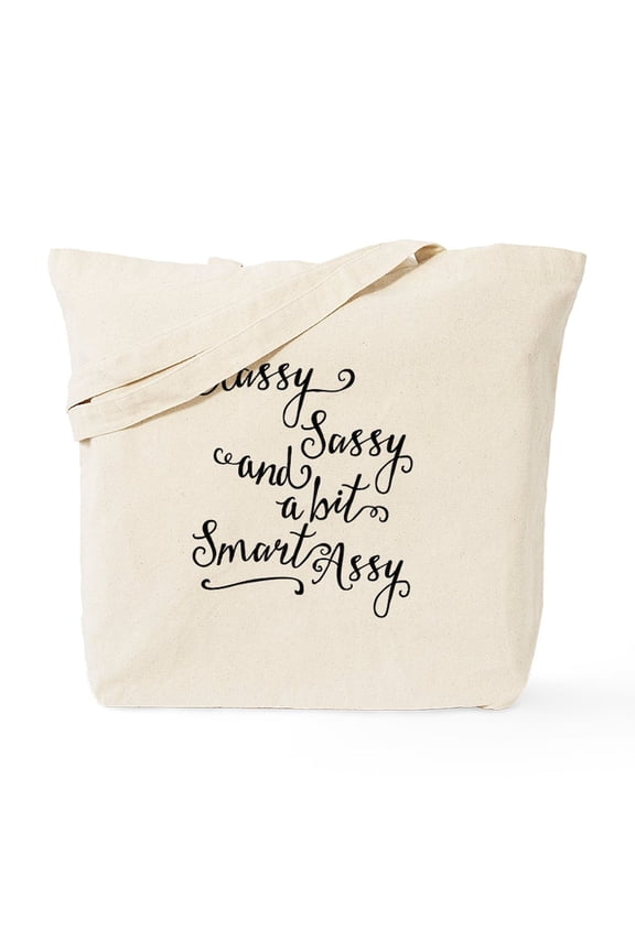 - Classy Sassy And A Bit Smart Assy Tote Bag - Unisex Canvas Tote Bag, Beige, 1-Piece