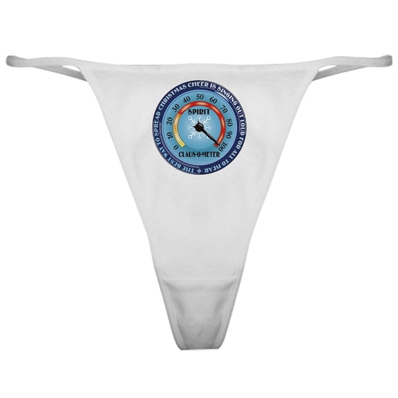 CafePress - Clausometer Classic Thong - Women's Sexy Novelty Thong Panties Underwear