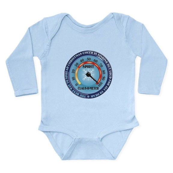 CafePress - Clausometer Long Sleeve Infant Bodysuit - Long Sleeve Cotton Baby Bodysuit