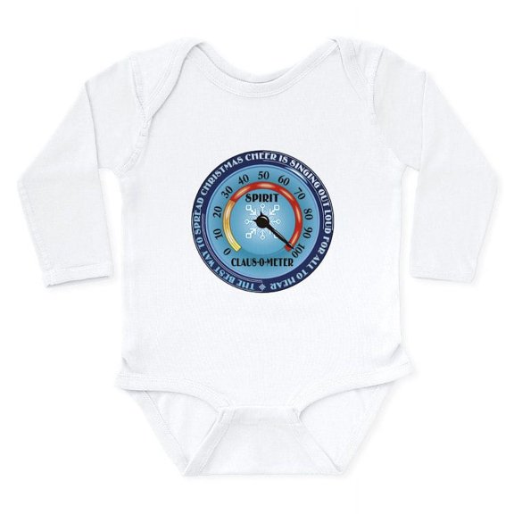 CafePress - Clausometer Long Sleeve Infant Bodysuit - Long Sleeve Cotton Baby Bodysuit