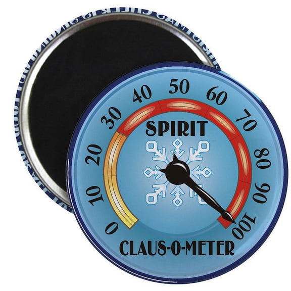 CafePress - Clausometer Magnet - 2.25" Round Magnet, Refrigerator Magnet, Button Magnet Style