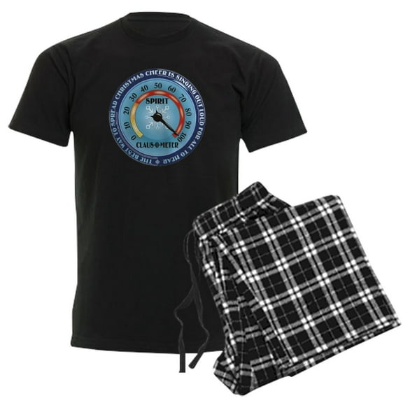 CafePress - Clausometer Men's Dark Pajamas - Men's Dark Loose Fit Cotton Pajama Set