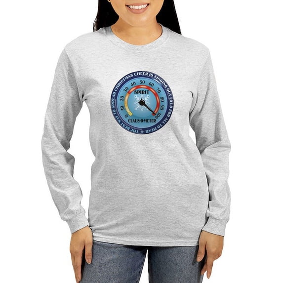 CafePress - Clausometer Women's Long Sleeve T Shirt - Women's Long Sleeve Graphic Casual T-Shirt