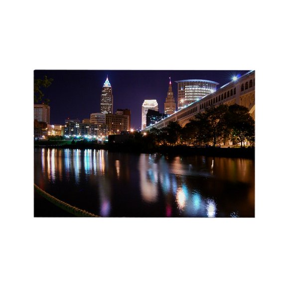 CafePress - Cle Skyline - Rectangle Magnet, 2"x3" Refrigerator Magnet