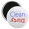 thumbnail image 1 of CafePress - Clean Dirty Dishwasher Red Blue Magnets - 2.25" Round Magnet, Refrigerator Magnet, Button Magnet Style, 1 of 3