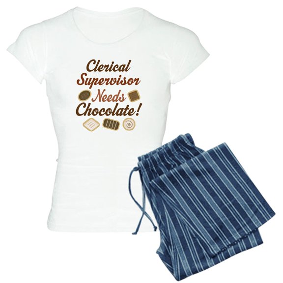 CafePress - Clerical Supervisor Funny Pajamas - Women's Short Sleeve Print T-Shirt and Pants Light Cotton Pajama Set