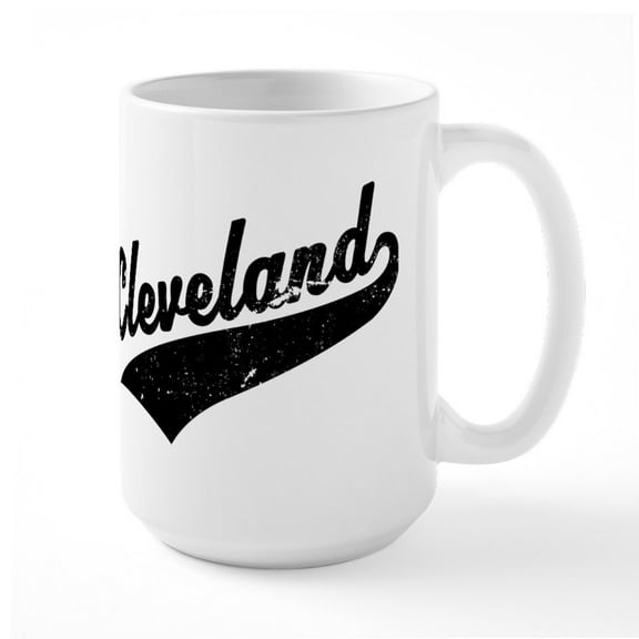 CafePress - Cleveland Mugs - 15 oz Ceramic Large White Novelty Mug