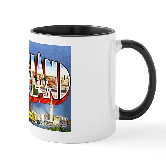 CafePress - Cleveland Ohio Greetings Mug - 11 oz Ceramic Mug - Novelty Coffee Tea Cup