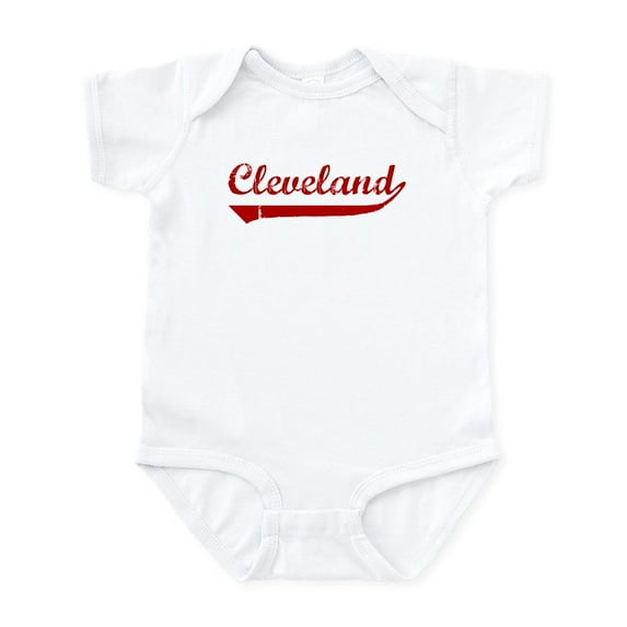 CafePress - Cleveland (Red Vintage) Infant Bodysuit - Baby Light Bodysuit, Size Newborn - 24 Months