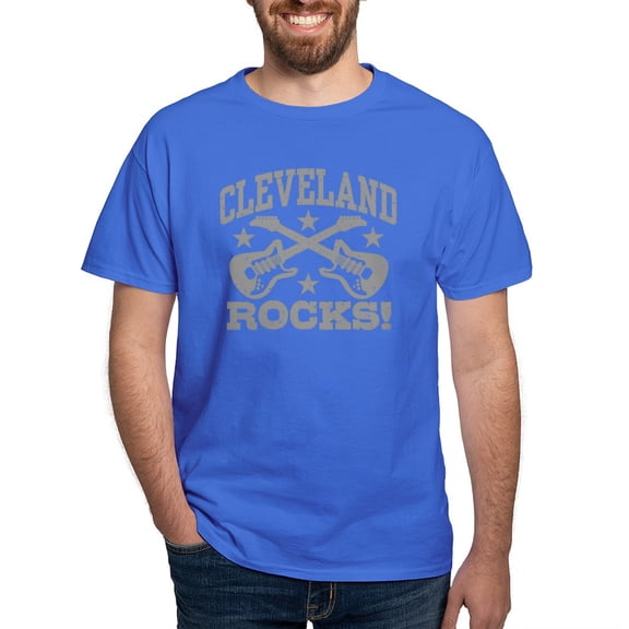 CafePress - Cleveland Rocks Dark T Shirt - Men's Classic Graphic Cotton T-Shirt
