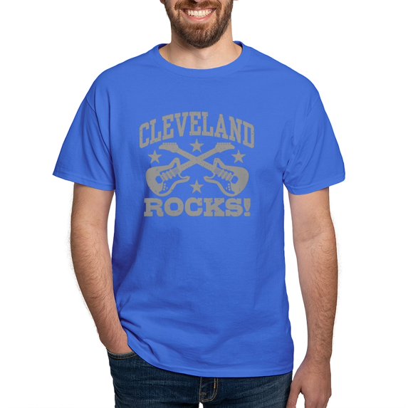 CafePress - Cleveland Rocks Dark T Shirt - Men's Classic Graphic Cotton T-Shirt