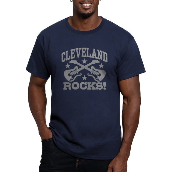 CafePress - Cleveland Rocks Men's Fitted T Shirt (Dark) - Men's Fitted T-Shirt