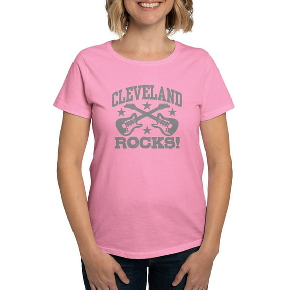CafePress - Cleveland Rocks Women's Dark T Shirt - Women's Traditional Fit Dark T-Shirt