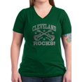 thumbnail image 1 of CafePress - Cleveland Rocks Women's V Neck Dark T Shirt - Women's V-Neck Dark T-Shirt, 1 of 1
