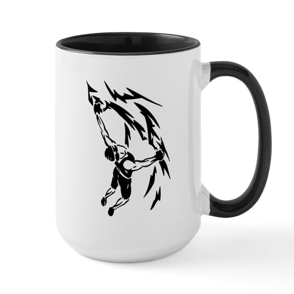 CafePress - Climbing Large Mug - 15 oz Ceramic Large White Novelty Mug
