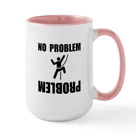 CafePress - Climbing Problem Large Mug - 15 oz Ceramic Large White Novelty Mug