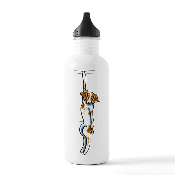 CafePress - Clingy Brittany Off Leash Art Stainless Water Bot - Stainless Steel Water Bottle, Sports Bottle, 1.0L