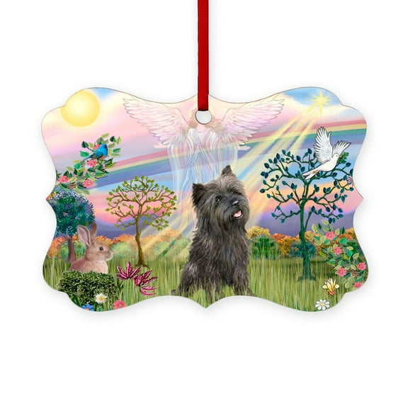 CafePress - Cloud Angel 2 / Cairn Terrier - Scroll Ornament