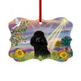 thumbnail image 1 of CafePress - Cloud Angel / Poodle (Blk#2) - Scroll Ornament, 1 of 3