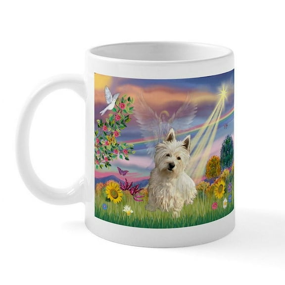 CafePress - Cloud Angel/Westie #1 Mug - 11 oz Ceramic Mug - Novelty Coffee Tea Cup