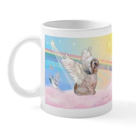 CafePress - Clouds / Lhasa Apso Mug - 11 oz Ceramic Mug - Novelty Coffee Tea Cup