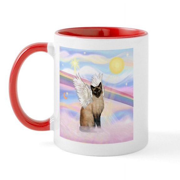CafePress - Clouds / Siamese Mug - 11 oz Ceramic Mug - Novelty Coffee Tea Cup