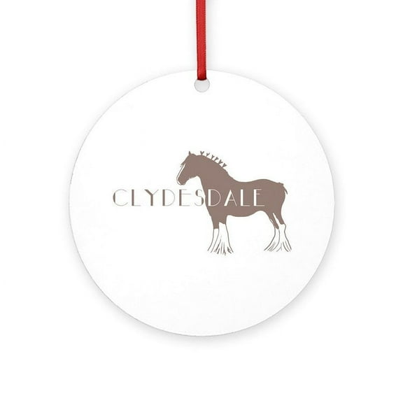CafePress - Clydesdale Horse -  Round Wood Ornament 4"