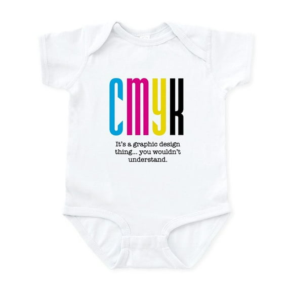 CafePress - Cmyk Design Thing Infant Bodysuit - Baby Light Bodysuit, Size Newborn - 24 Months