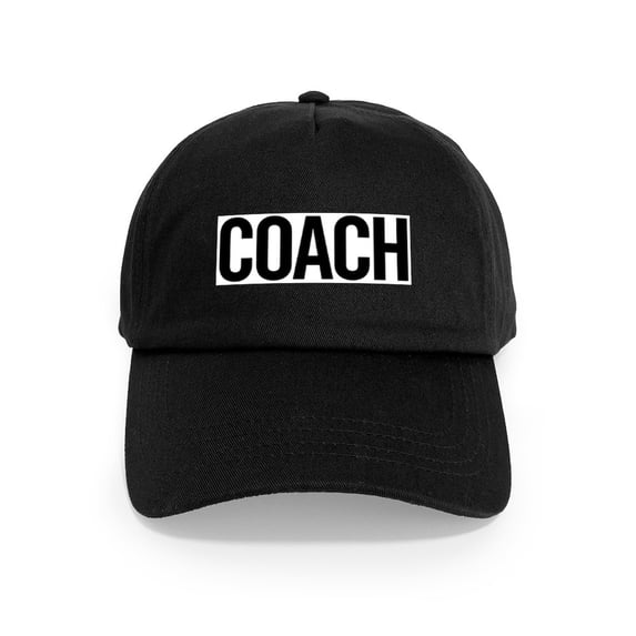 CafePress - Coach (Black) Cap - Adjustable 100% Brushed Unisex Casual Cotton Baseball Cap, Beige, 1