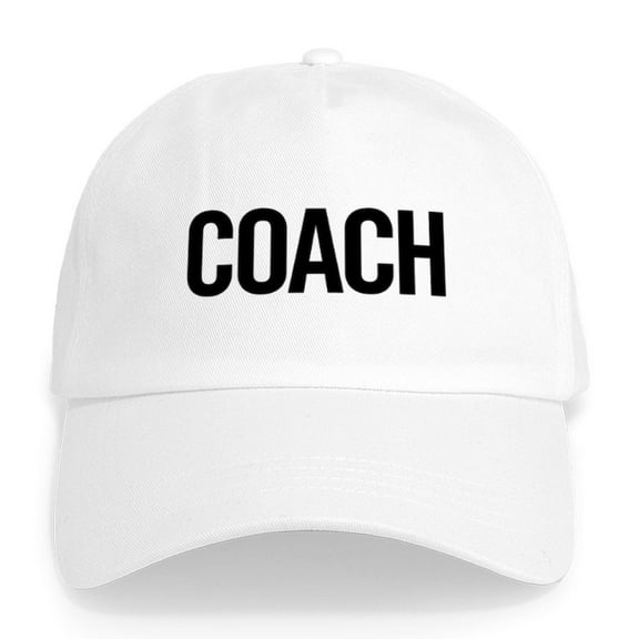 CafePress - Coach (Black) Cap - Adjustable 100% Brushed Unisex Casual Cotton Baseball Cap, Beige, 1