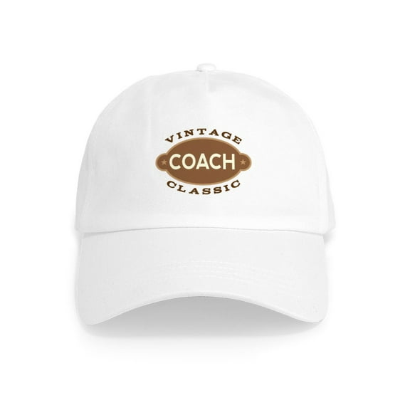 CafePress - Coach Gift (Vintage) Cap - Adjustable 100% Brushed Unisex Casual Cotton Baseball Cap, Beige, 1