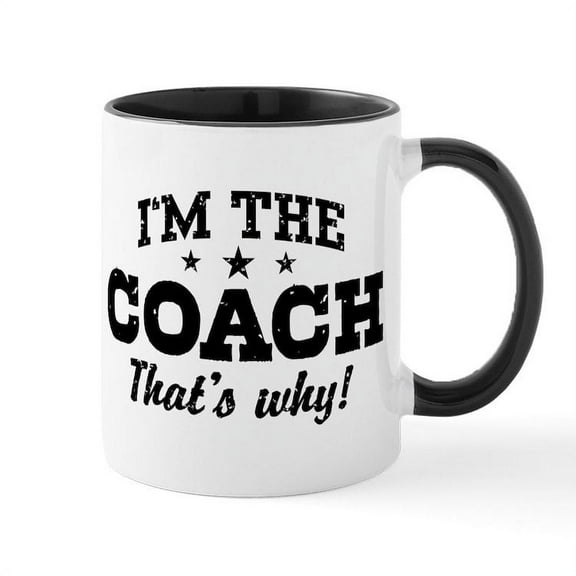 CafePress - Coach Mug - 11 oz Ceramic Mug - Novelty Coffee Tea Cup