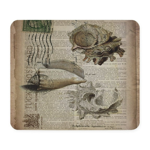 CafePress - Coastal Beach Sea Shells Mousepad - Non-slip Rubber Mousepad, Gaming Mouse Pad