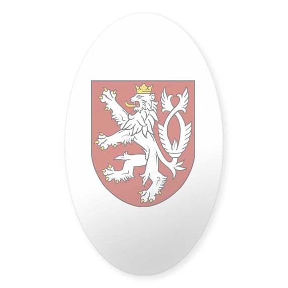 CafePress - Coat Of Arms Czechoslovakia - Sticker (Oval)